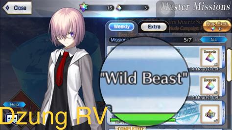 Unlocks "Section Two (22)" Clear Training in France - Middle. . Wild beast special attack fgo